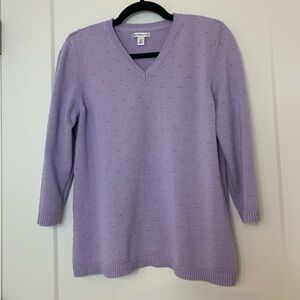 Croft & Barrow Lavender V-Neck Sweater